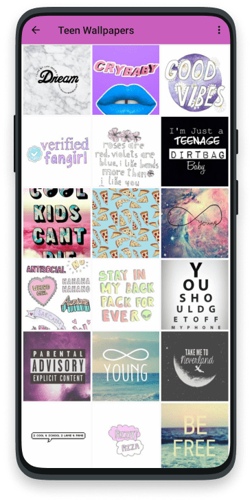 Teen Wallpapers App Screenshot